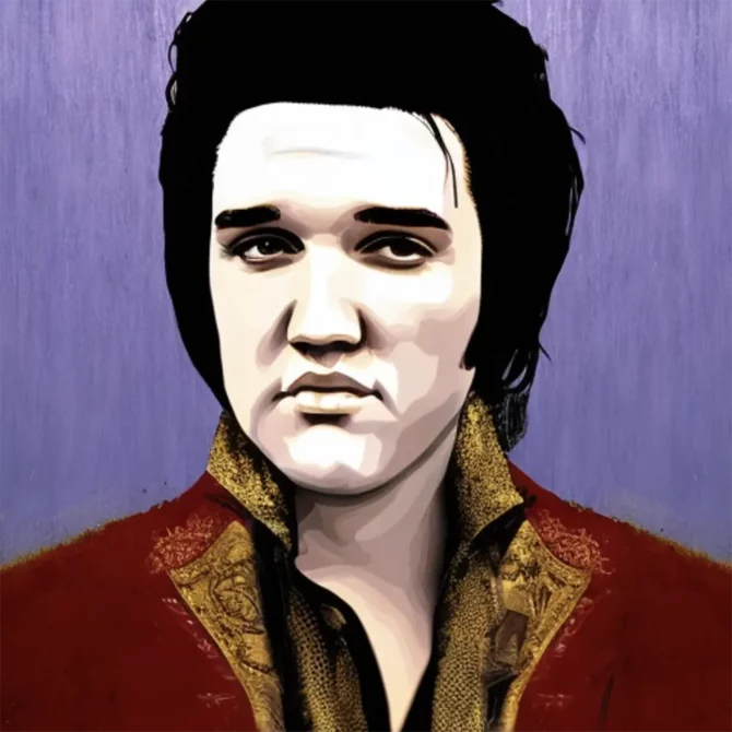 Elvis Presley in the style of Rembrandt     3
